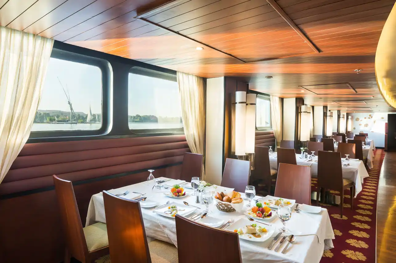 Restaurant aboard the MY Alyssa Nile Cruise Nile cruise